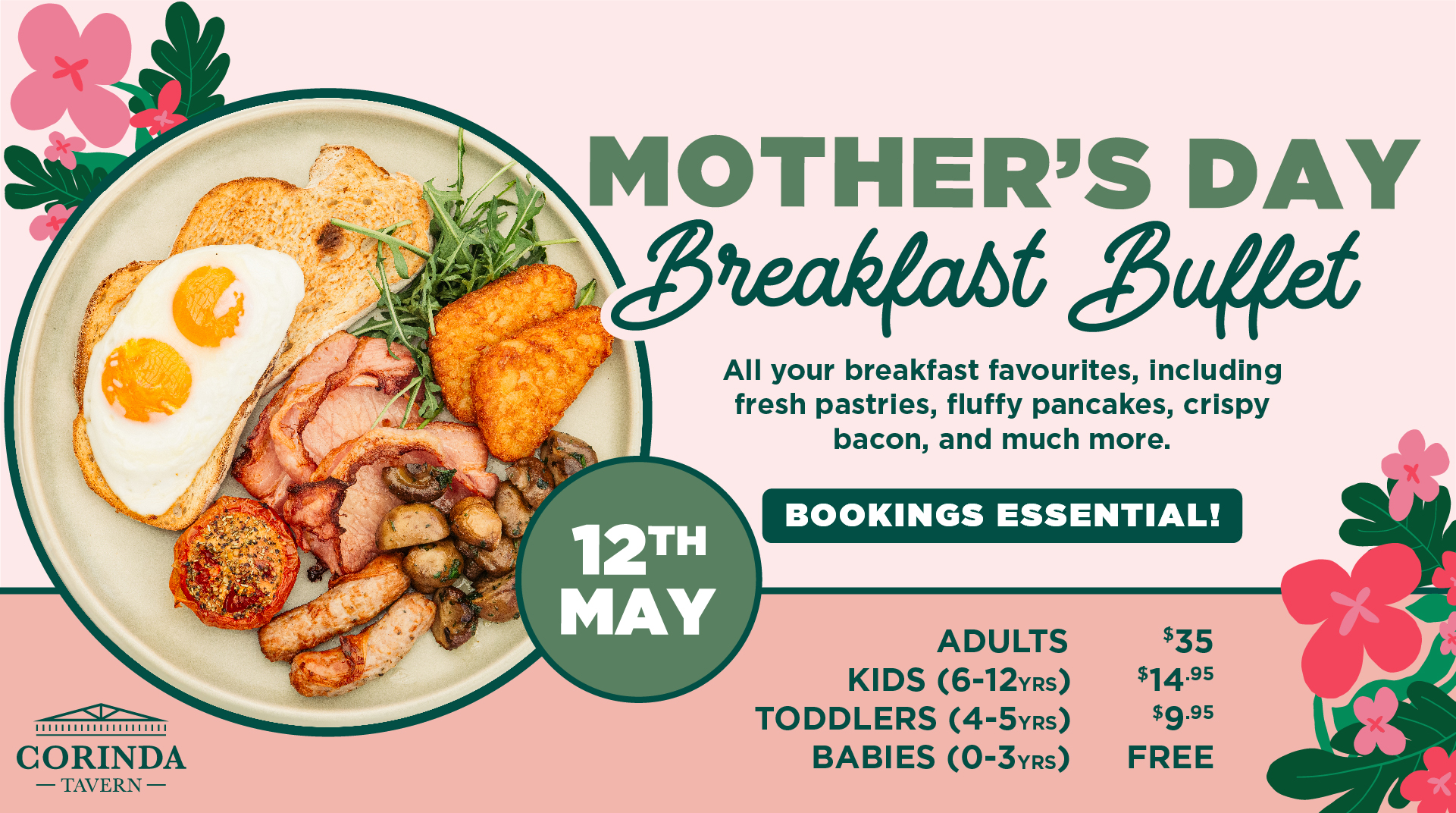 Mother’s Day Buffet Breakfast - Corinda Tavern - Brisbane Pub ...